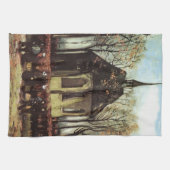 Congregatie in de kerk, Nuenen door Vincent van Go Theedoek (Horizontaal)