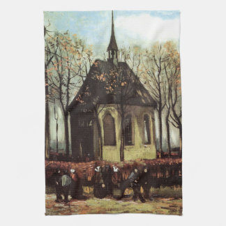 Congregatie in de kerk, Nuenen door Vincent van Go Theedoek