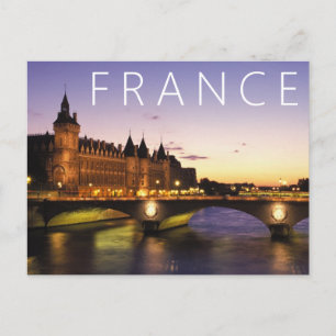 Congres aan de rivier de Seine Parijs, Frankrijk Briefkaart