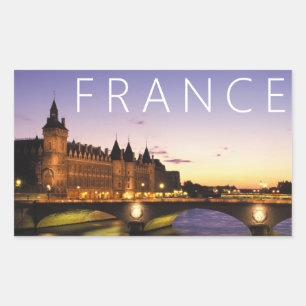 Congres aan de rivier de Seine   Parijs, Frankrijk Rechthoekige Sticker