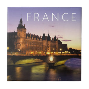 Congres aan de rivier de Seine   Parijs, Frankrijk Tegeltje