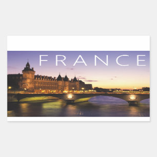 Congres aan de Seine   Parijs, Frankrijk Rechthoekige Sticker