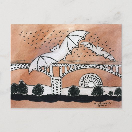 Congres Avenue Bats Briefkaart (Voorkant)