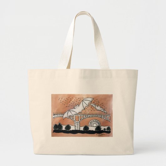 Congres Avenue Bats Grote Tote Bag (Voorkant)