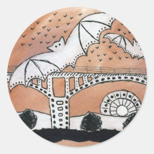 Congres Avenue Bats Ronde Sticker