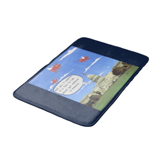 Congres en Pistool praten als varkens vliegen Badmat (Gekanteld)