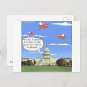 Congres en Pistool Violence Talk when Pigs Fly Briefkaart (Voorkant / Achterkant)