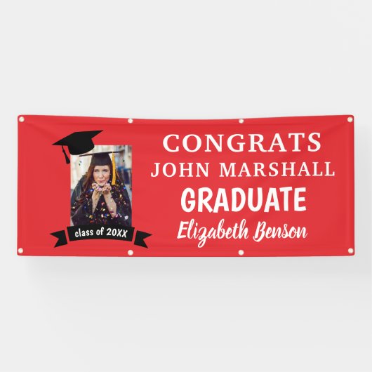 Congres Graduate Custom Banner Red (Horizontaal)