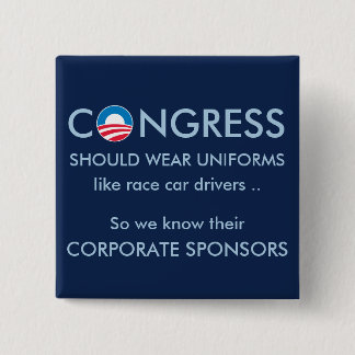 Congres heeft behoefte aan uniformen vierkante button 5,1 cm