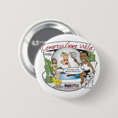 congres in het wild ronde button 5,7 cm (Voorkant /achterkant)