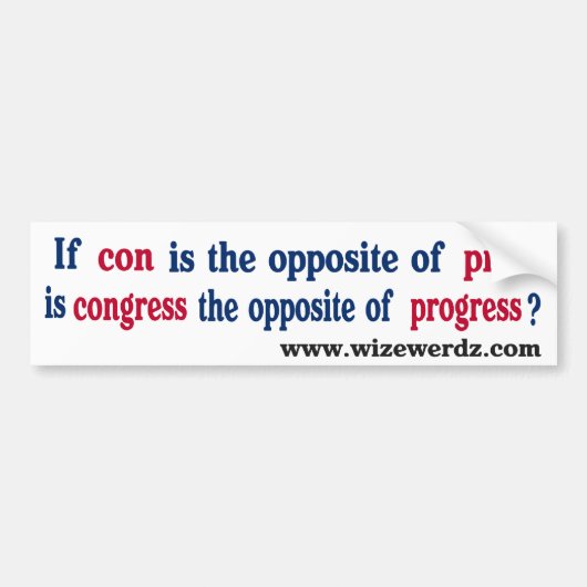 Congres-licht-11x3 Bumpersticker (Voorkant)