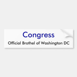 Congres, Officiële Brothel of Washington DC Bumpersticker