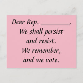 Congres Persist Resist Stemming onthouden Briefkaart