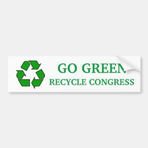 Congres recyclen bumpersticker