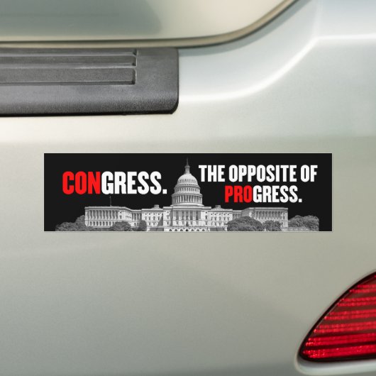Congres tegen Progress-Bumpersticker Bumpersticker (Op auto)