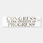 Congres tegen Progress-Bumpersticker Bumpersticker (Voorkant)