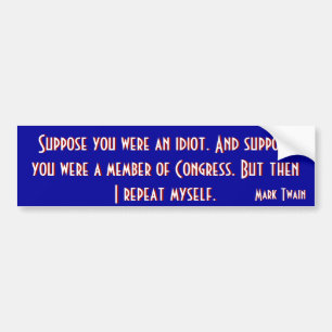 Congres (Twain) Bumpersticker