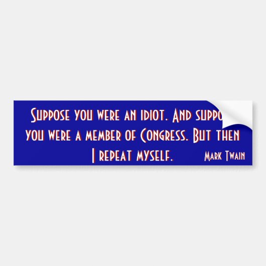 Congres (Twain) Bumpersticker (Voorkant)