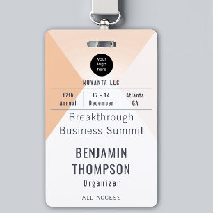 Congres Zakelijk Bedrijfs Evenement Oranje ID Naam Badge