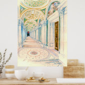 Congresbibliotheek Washington DC 1897 Poster (Keuken)