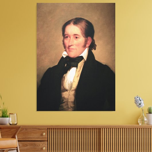 Congreslid Davy Crockett door Chester Harding Canvas Afdruk (Insitu (Woonkamer))