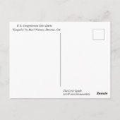 Congreslid John Lewis-herdenkingspostkaart Briefkaart (Achterkant)