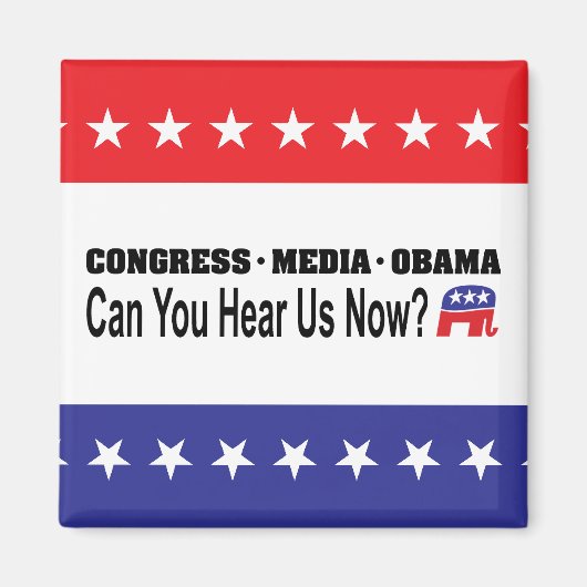 Congresmedia Obama Kunt u ons nu horen? Magneet (Voorkant)