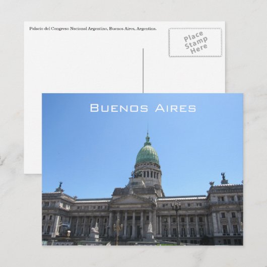 congreso buenos aires briefkaart (Voorkant / Achterkant)