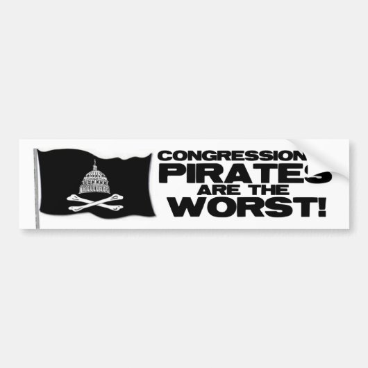 Congrespiraten Bumpersticker (Voorkant)