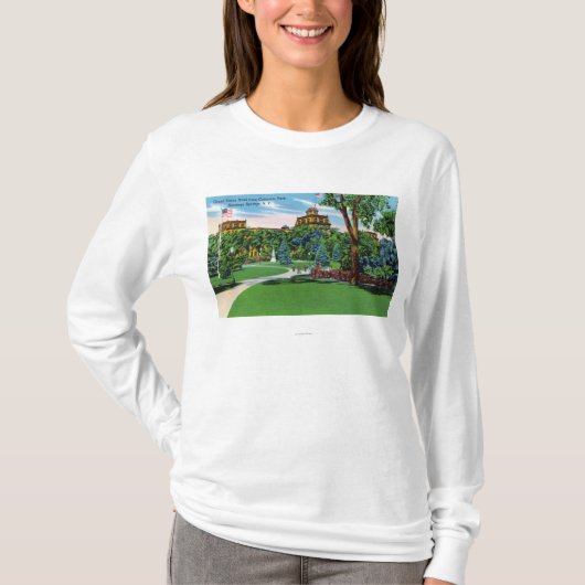 Congress Park Uitzicht van het Grand Union Hotel T-shirt (Voorkant)