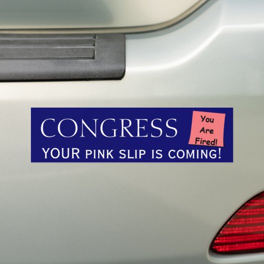 Congress roze slipsticker bumpersticker (Op auto)