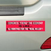 CONGRESS VASTSTELLING VAN DE ECONOMIE BUMPERSTICKER (Op auto)
