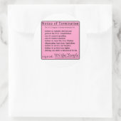 Congressional Pink Slip-stickers Ronde Sticker (Tas)