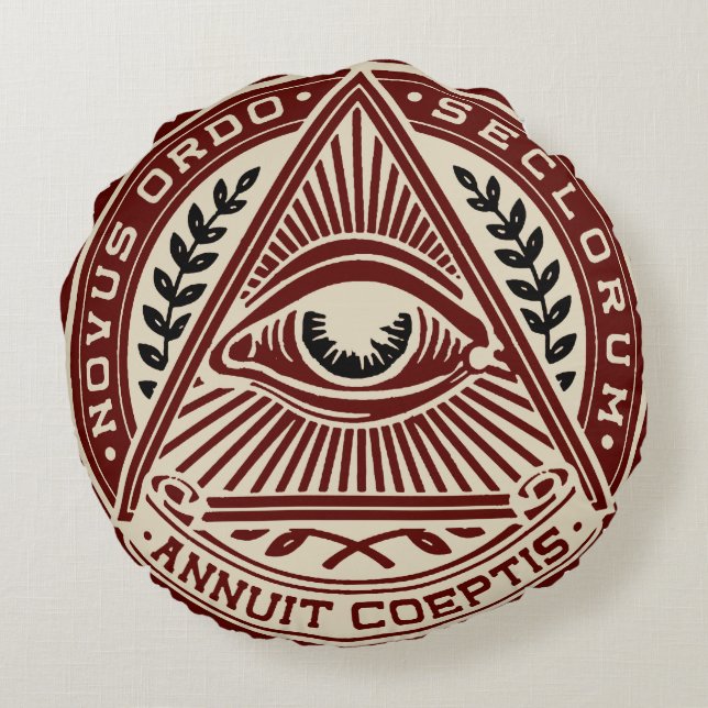 Congressional Seal Worpdekens Rond Kussen (Achterkant)