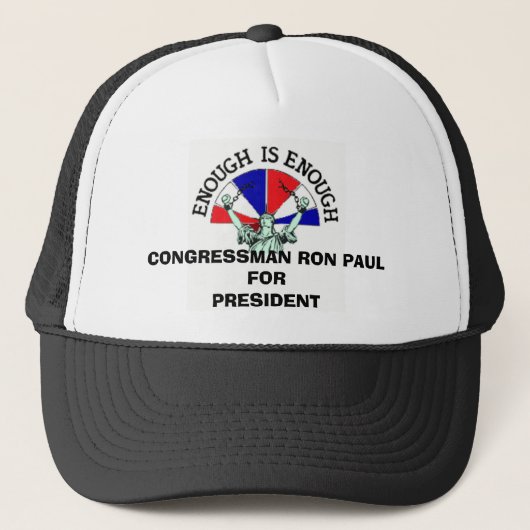 CONGRESSMAN RON PAUL VOOR PRESIDENT TRUCKER PET (Voorkant)