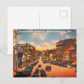  Congresstraat, Portsmouth, NH Foto Briefkaart (Voorkant / Achterkant)