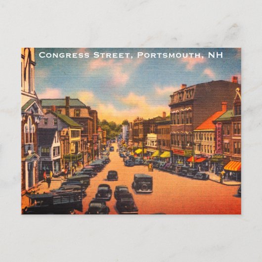  Congresstraat, Portsmouth, NH Foto Briefkaart (Voorkant)