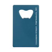  Congresstraat, Portsmouth, NH Foto Creditkaart Flessenopener (Achterkant)