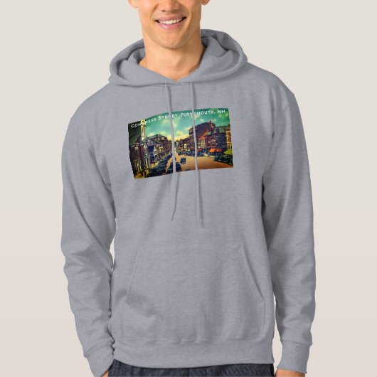  Congresstraat, Portsmouth, NH Foto Hoodie (Voorkant)