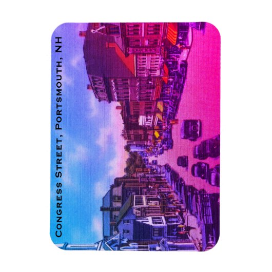  Congresstraat, Portsmouth, NH Foto Magneet (Verticaal)