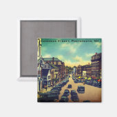  Congresstraat, Portsmouth, NH Foto Magneet (Voorkant / Achterkant)