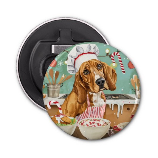 Conhound Holiday Baking: Feestelijke Kerst Button Flesopener (Voorkant)