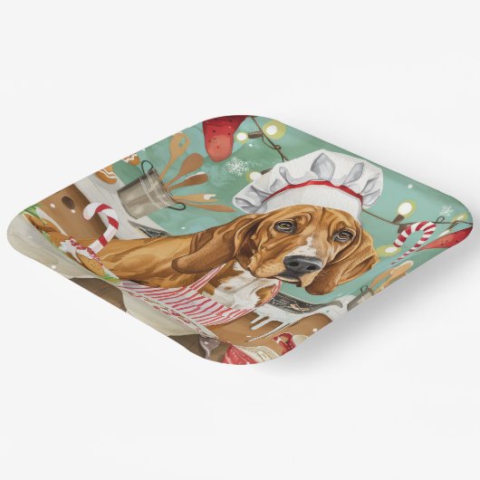 Conhound Holiday Baking: Feestelijke Kerst Papieren Bordje (Gebogen)