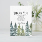 Conifer, pijnboom, Evergreen Bedankkaart (Staand voorkant)