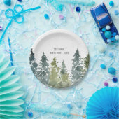 Conifer, pijnboom, Evergreen Papieren Bordje (Feest)