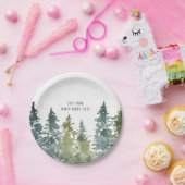 Conifer, pijnboom, Evergreen Papieren Bordje (Feest)