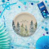 Conifer, pijnboom, Evergreen Papieren Bordje (Feest)