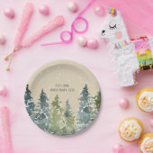 Conifer, pijnboom, Evergreen Papieren Bordje (Feest)