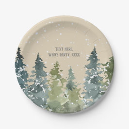 Conifer, pijnboom, Evergreen Papieren Bordje