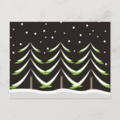 Coniferen in de winter briefkaart (Voorkant)